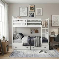 Sloane White Twin Bunk Bed - Ornate Home