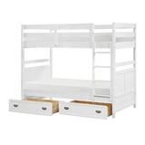 Sloane White Twin Bunk Bed - Ornate Home
