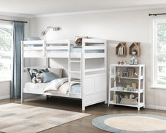 Sloane White Twin Bunk Bed - Ornate Home