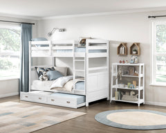 Sloane White Twin Bunk Bed - Ornate Home