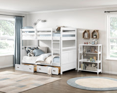Sloane White Twin Bunk Bed - Ornate Home