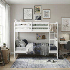 Sloane White Twin Bunk Bed - Ornate Home