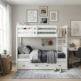Sloane White Twin Bunk Bed - Ornate Home