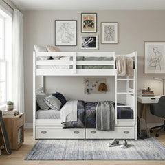 Sloane White Twin Bunk Bed - Ornate Home