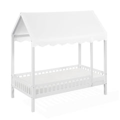 Sloane White Twin Canopy Platform Bed - Ornate Home