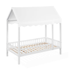Sloane White Twin Canopy Platform Bed - Ornate Home