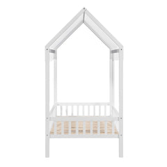 Sloane White Twin Canopy Platform Bed - Ornate Home
