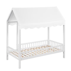 Sloane White Twin Canopy Platform Bed - Ornate Home