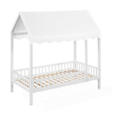 Sloane White Twin Canopy Platform Bed - Ornate Home