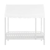 Sloane White Twin Canopy Platform Bed - Ornate Home