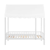 Sloane White Twin Canopy Platform Bed - Ornate Home