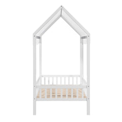 Sloane White Twin Canopy Platform Bed - Ornate Home