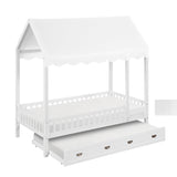 Sloane White Twin Canopy Platform Bed - Ornate Home