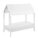 Sloane White Twin Canopy Platform Bed - Ornate Home
