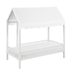 Sloane White Twin Canopy Platform Bed - Ornate Home