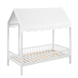 Sloane White Twin Canopy Platform Bed - Ornate Home