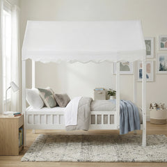 Sloane White Twin Canopy Platform Bed - Ornate Home