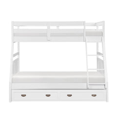 Sloane White Twin/Full Bunk Bed - Ornate Home