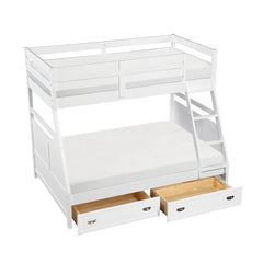 Sloane White Twin/Full Bunk Bed - Ornate Home