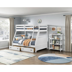 Sloane White Twin/Full Bunk Bed - Ornate Home