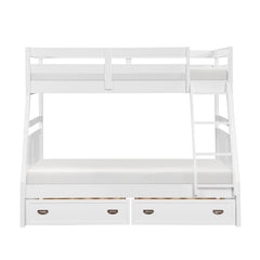 Sloane White Twin/Full Bunk Bed - Ornate Home
