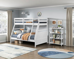 Sloane White Twin/Full Bunk Bed - Ornate Home