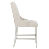 Slope Glacier White/White/Cream Fabric Counter Stool - Ornate Home