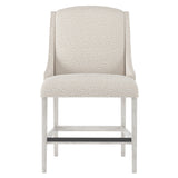 Slope Glacier White/White/Cream Fabric Counter Stool - Ornate Home