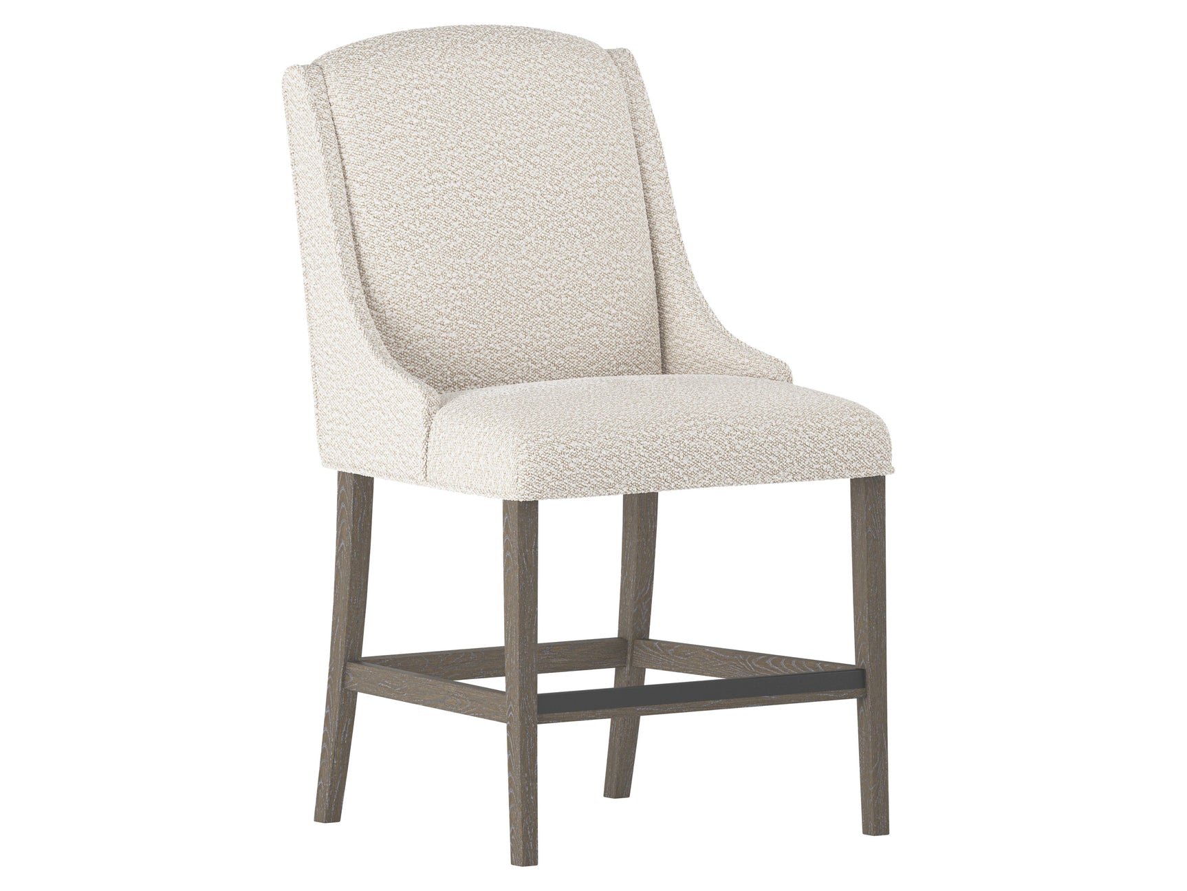 Slope Portobello/White/Cream Fabric Counter Stool - Ornate Home