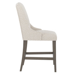 Slope Portobello/White/Cream Fabric Counter Stool - Ornate Home