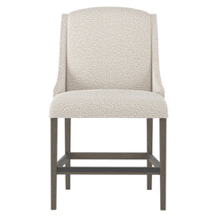 Slope Portobello/White/Cream Fabric Counter Stool - Ornate Home