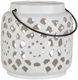 Sloughhouse White Ceramic Outdoor Lantern - Ornate Home