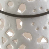 Sloughhouse White Ceramic Outdoor Lantern - Ornate Home