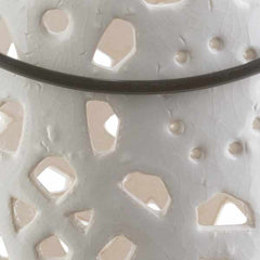 Sloughhouse White Ceramic Outdoor Lantern - Ornate Home