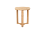 Small Round Teak Outdoor Cross Legs Nesting Side Table - Ornate Home