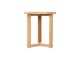Small Round Teak Outdoor Cross Legs Nesting Side Table - Ornate Home