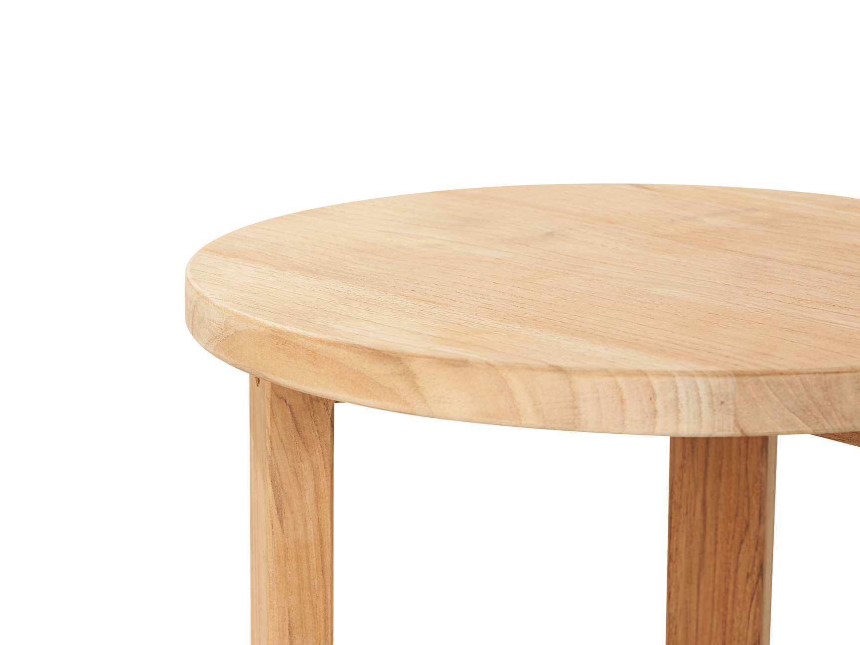 Small Round Teak Outdoor Cross Legs Nesting Side Table - Ornate Home