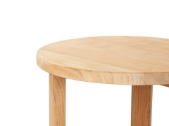Small Round Teak Outdoor Cross Legs Nesting Side Table - Ornate Home