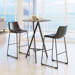 Smart Black Barstool (Set of 2) - Ornate Home