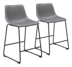 Smart Charcoal Counter Stool (Set of 2) - Ornate Home