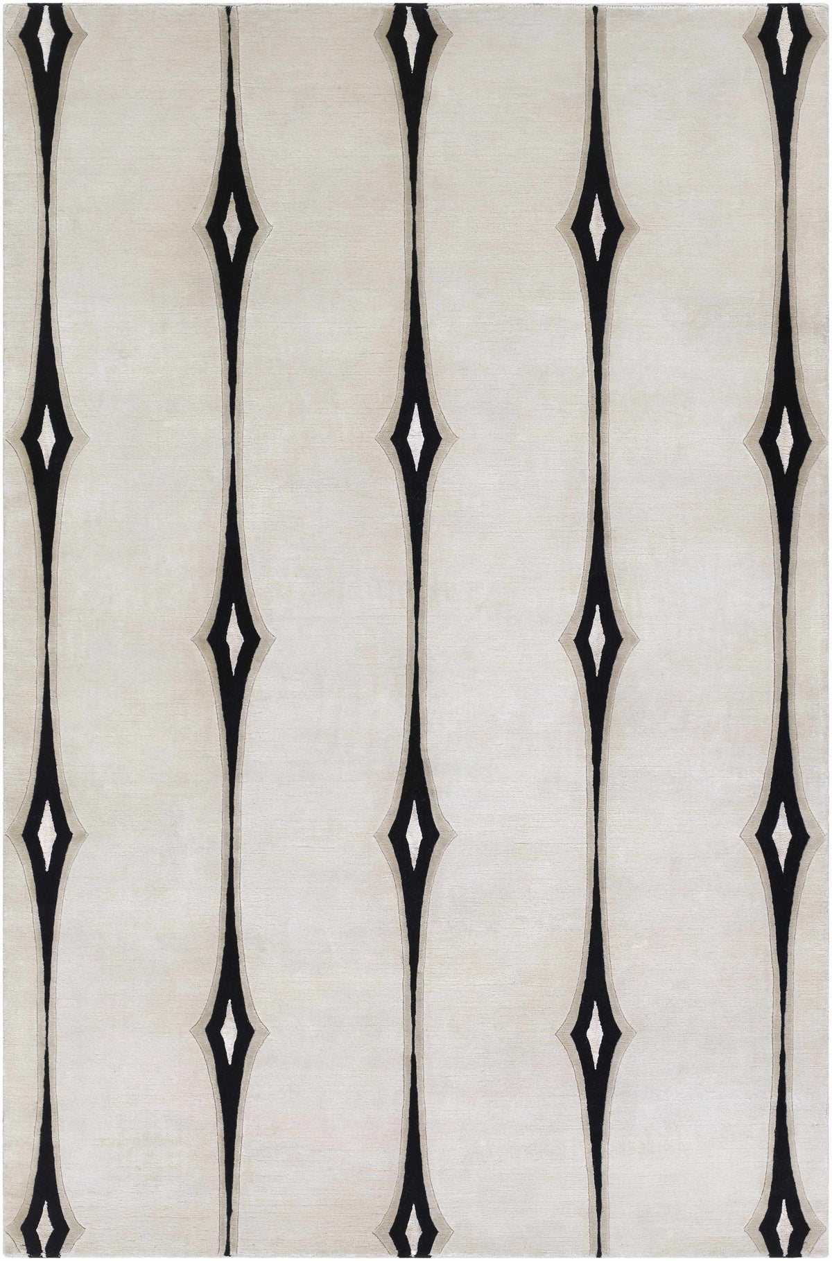 Smartt Beige&Black Premium Wool Rug - Clearance - Ornate Home