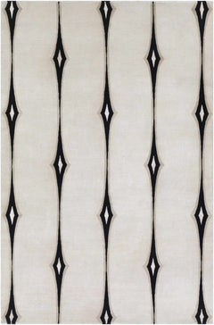 Smartt Beige&Black Premium Wool Rug - Clearance - Ornate Home