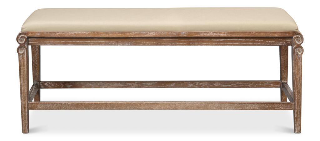 Smith Building Beige Parlor Bench - Ornate Home