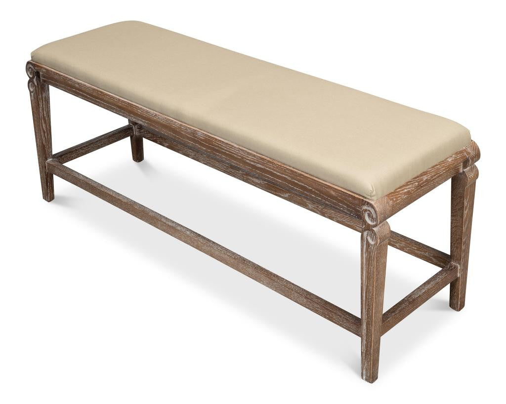 Smith Building Beige Parlor Bench - Ornate Home