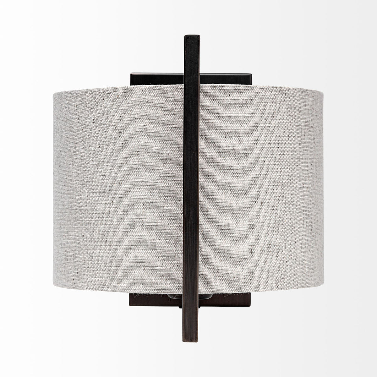 Smithe Black/Cream Metal Lampshade Wall Sconce - Ornate Home