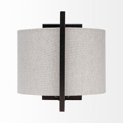 Smithe Black/Cream Metal Lampshade Wall Sconce - Ornate Home