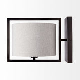 Smithe Black/Cream Metal Lampshade Wall Sconce - Ornate Home