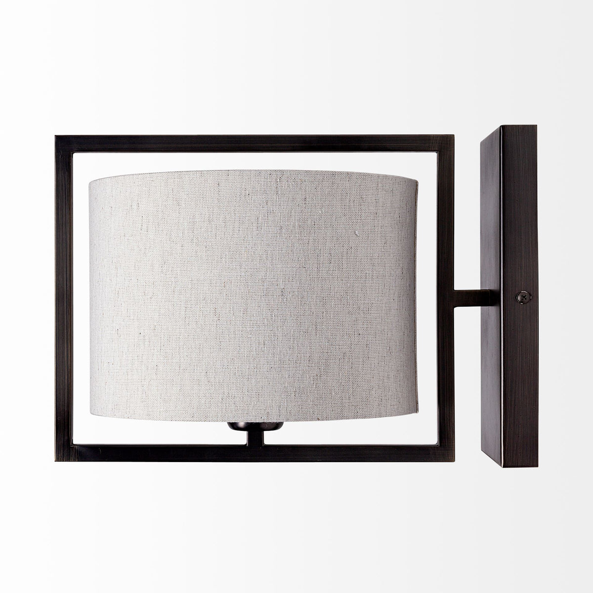Smithe Black/Cream Metal Lampshade Wall Sconce - Ornate Home