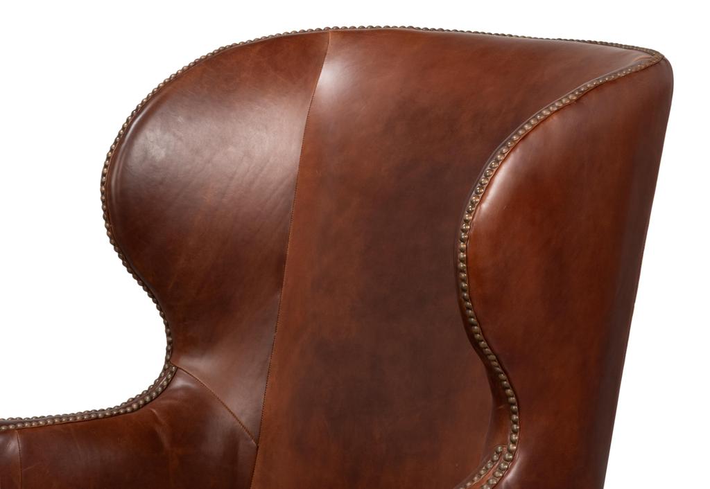 Smithfield Brown Wing Chair - Ornate Home