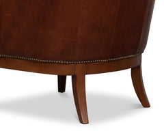 Smithfield Brown Wing Chair - Ornate Home